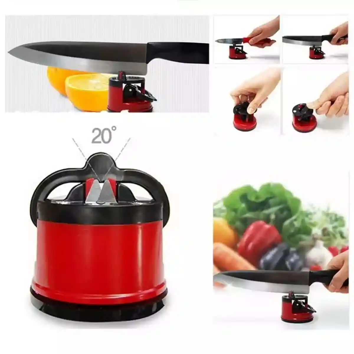 Knife Sharpener for Sharpening Kitchen Knives Professional Chef Tool Power Grip